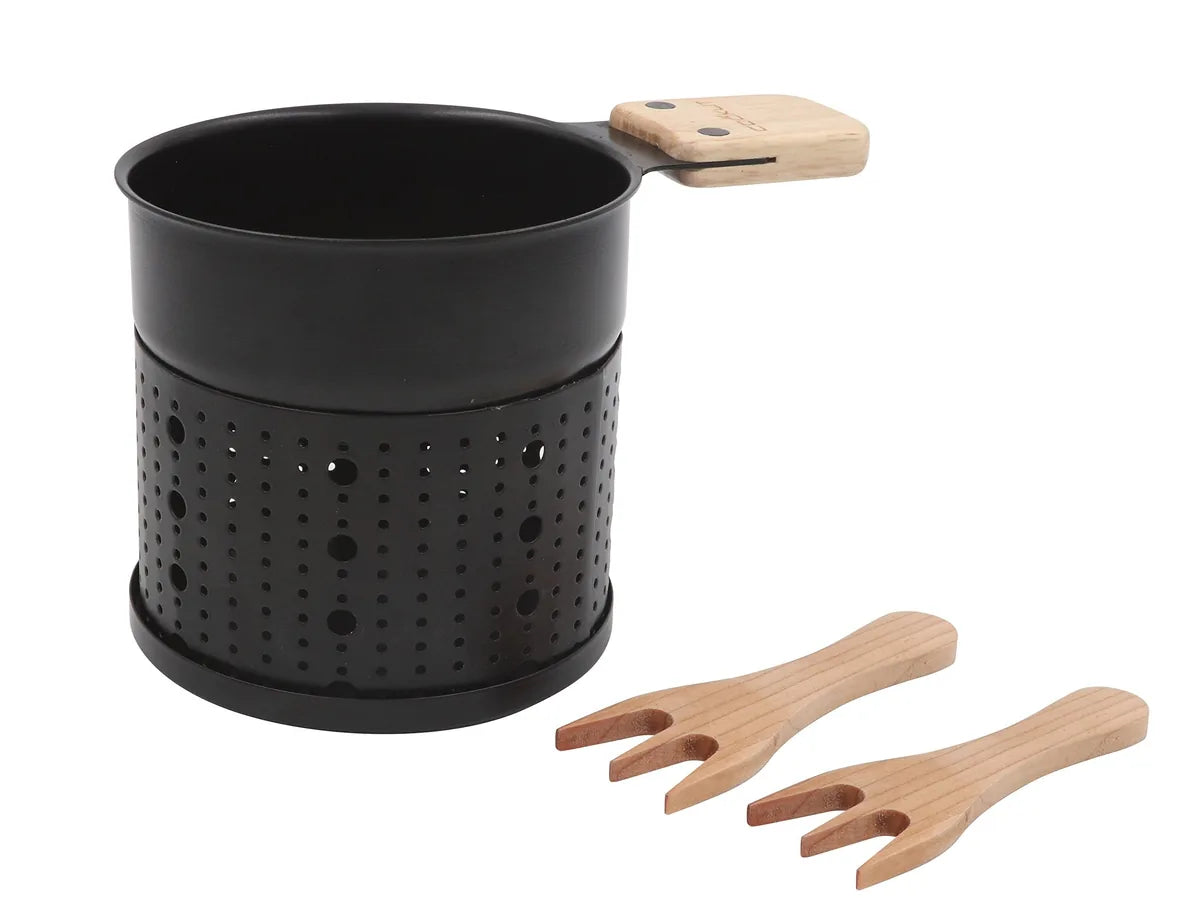 Cookut Lumi Choco fonduta cioccolato a candela set 2 pezzi con forchette legno