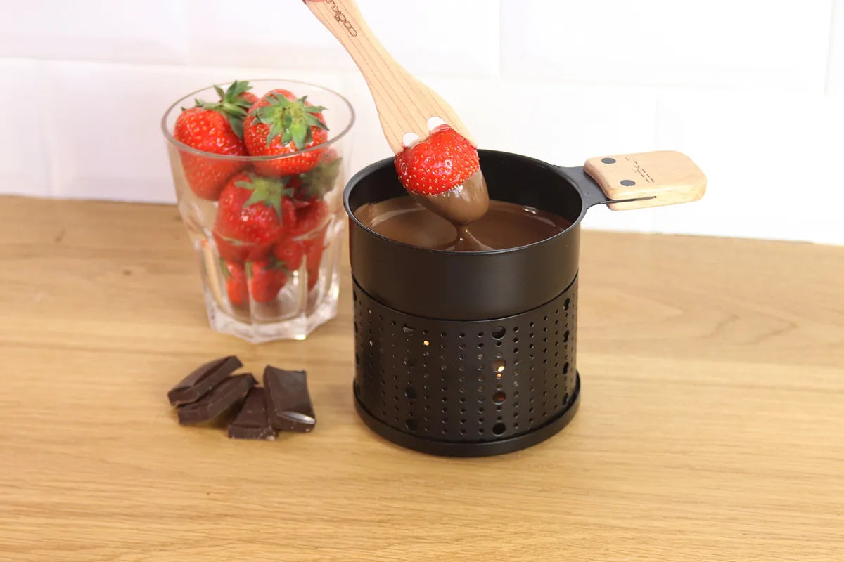 Cookut Lumi Choco fonduta cioccolato a candela set 2 pezzi con forchette legno