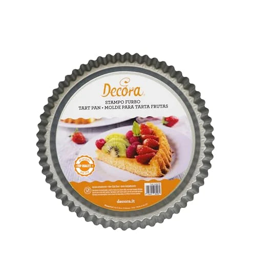 Decora Stampo Crostata Furbo rotondo Ø28 cm acciaio con base scanalata