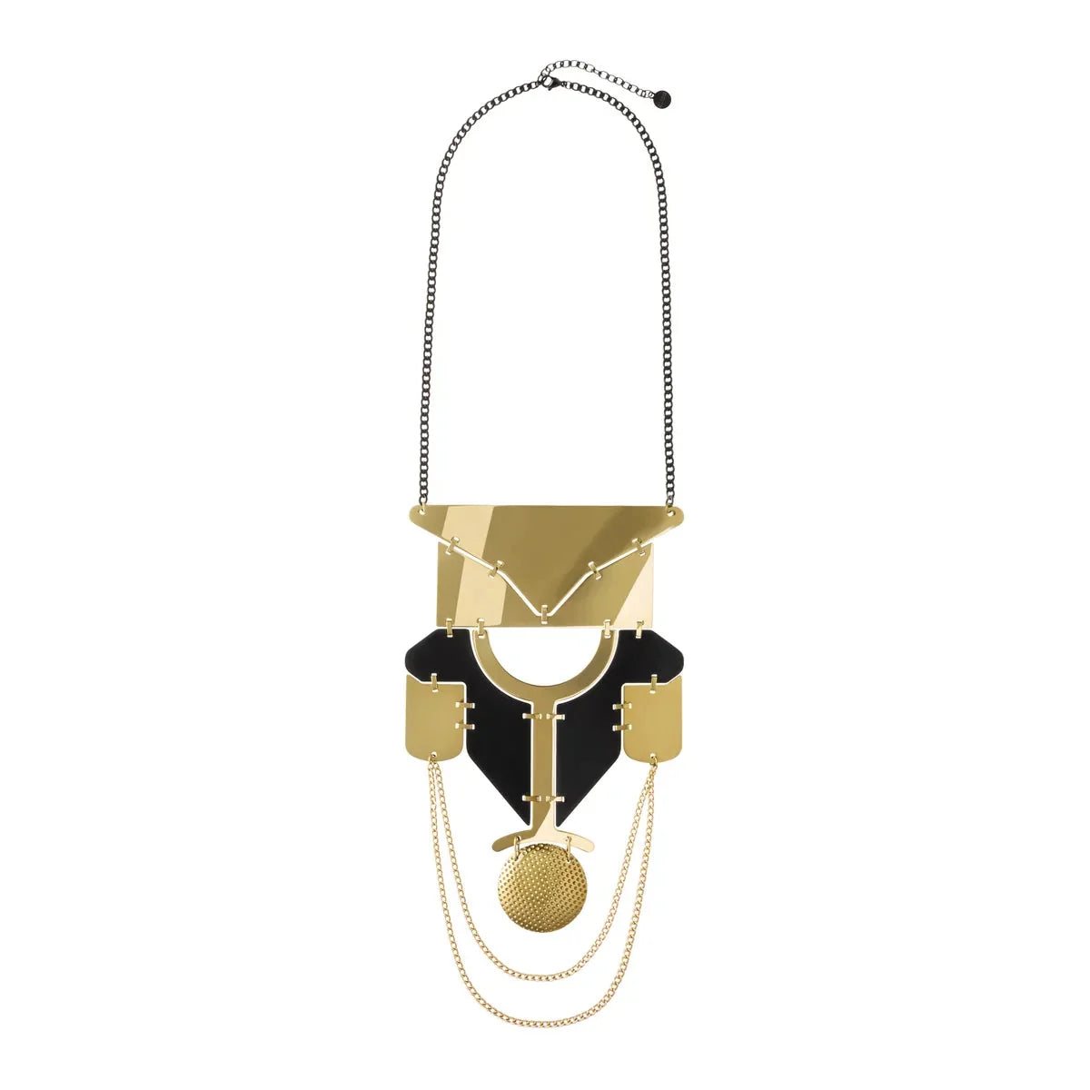 Alessi — Lorica ESA01 | Ketting van staal met goudkleurige en zwarte PVD-afwerking