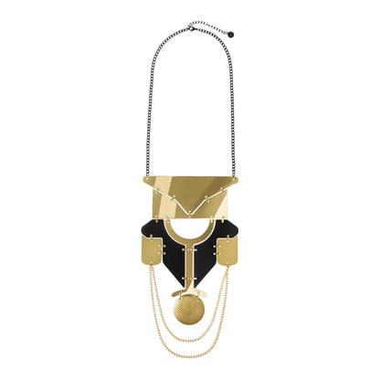 Alessi — Lorica ESA01 | Ketting van staal met goudkleurige en zwarte PVD-afwerking