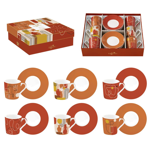Easy Life — Set de 6 tasses | Tasses à café en porcelaine — Easy Life