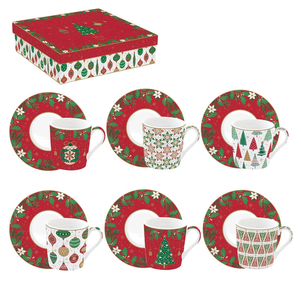 Easy Life — Jingle Bells | Porseleinen koffiekopjesset — Easy Life
