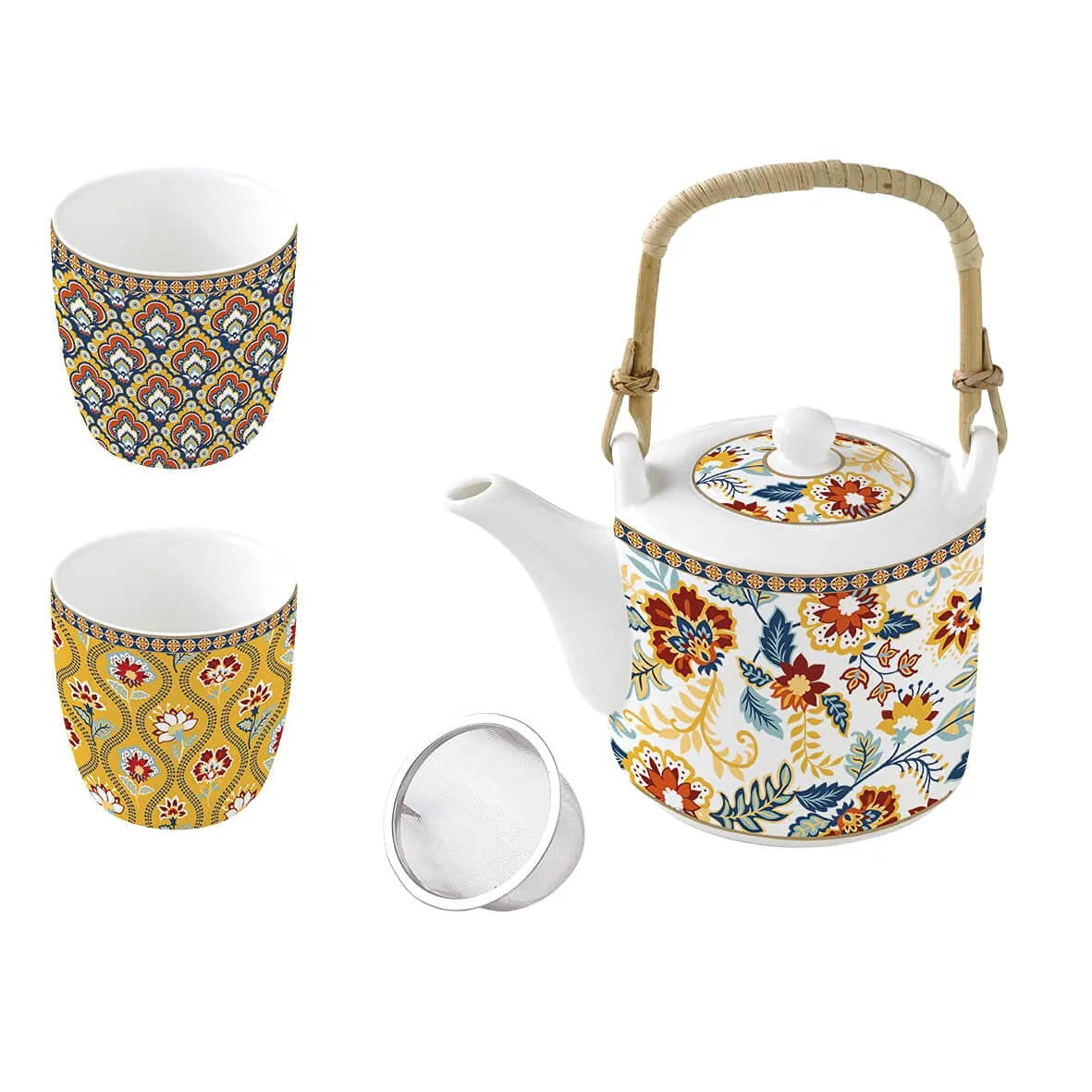 Easy Life Teiera 600ml ceramica con 2 tazzine - Design italiano Stilmobili