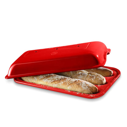 Emile Henry Teglia Focaccia ceramica borgogna - Stilmobili