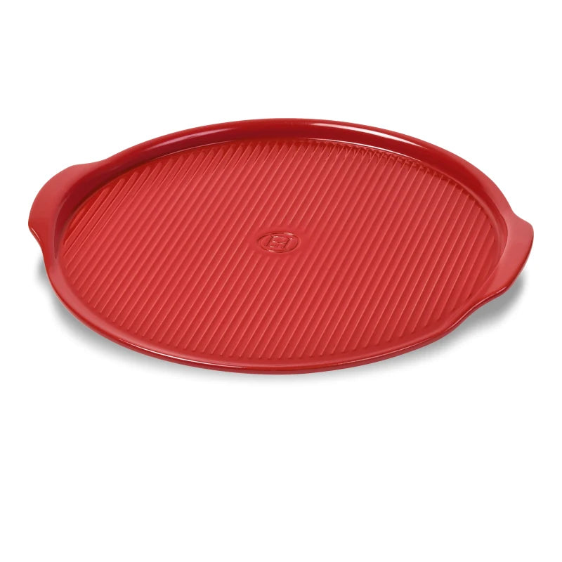 Emile Henry piatto pizza BBQ 37cm ceramica refrattaria colore papavero