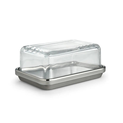 Alessi — ES03 | Sottsass-smørskål i stål og glas