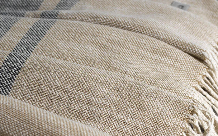 Flou Plaid Rigato Naturale