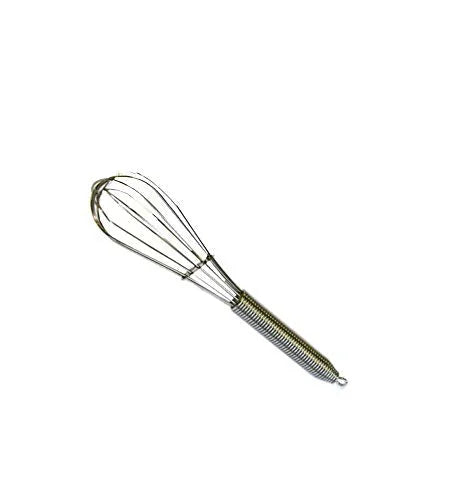 Frusta Machx acciaio inox 30 cm manico a spirale gancio appendere