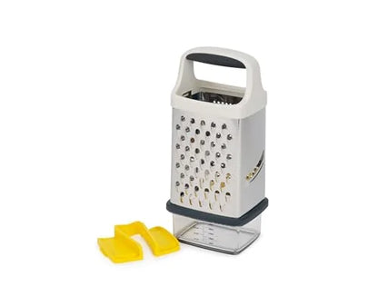 Joseph Joseph Grattugia acciaio inox con impugnatura ergonomica e base raccolta
