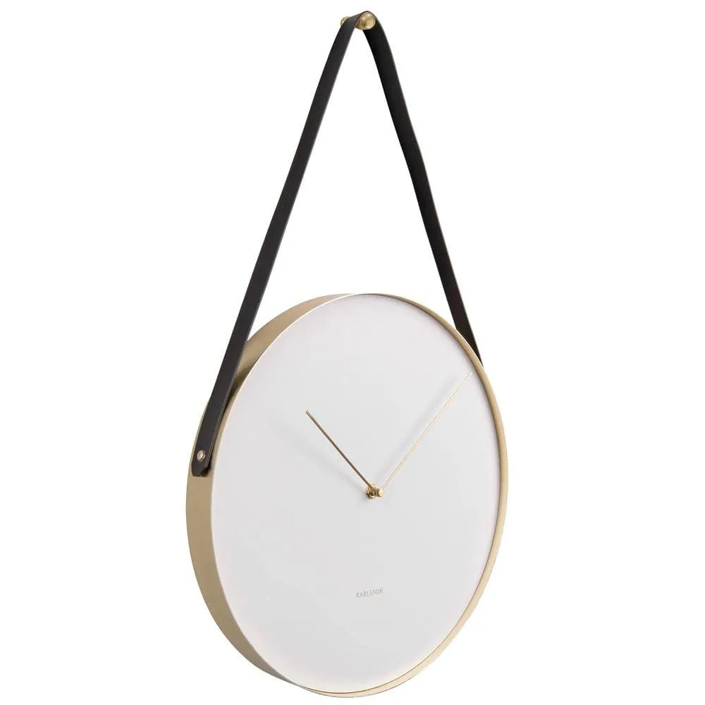 Karlsson orologio da parete rotondo moderno metallo bianco quadrante analogico