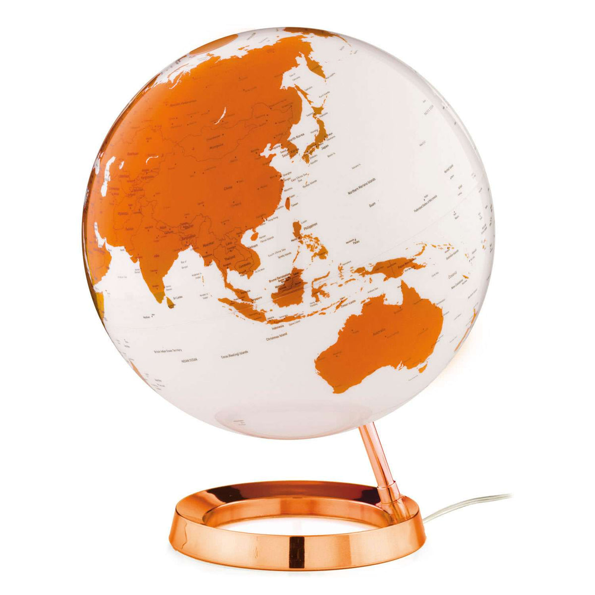 Atmosphere Light & Colour Hot — lampada mappamondo con base colorata in nylon, design Tools®, Ø 30 cm
