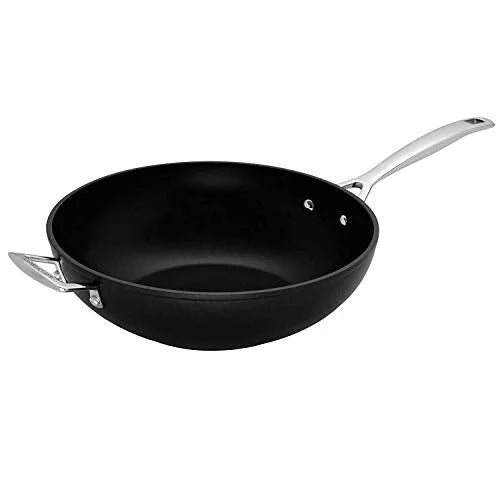 LE CREUSET Padella Wok antiaderente con base in alluminio e acciaio inox magnetico