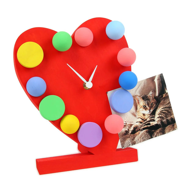 Legnomagia — Cuore Rosso | Orologio da Tavolo Made in Italy — Legnomagia