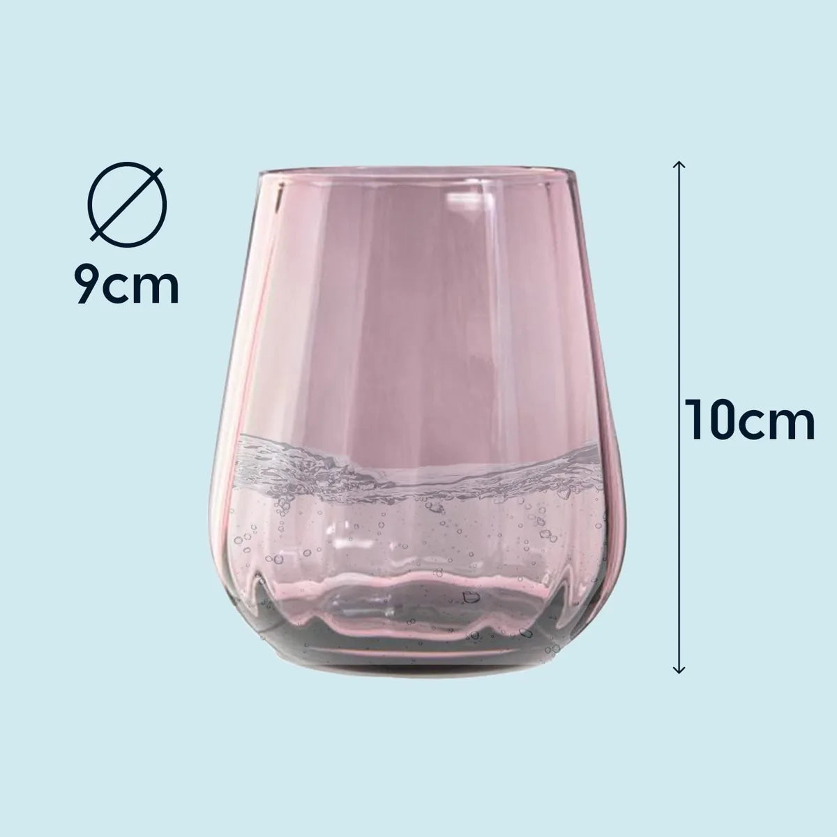 Livellara set 6 bicchieri tumbler in vetro verde trasparente 400ml