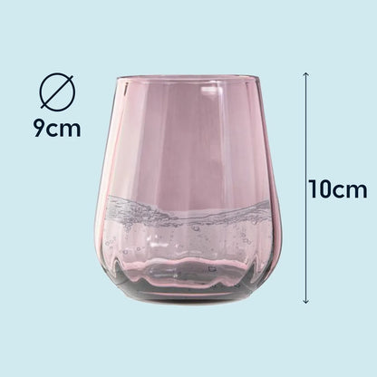 Livellara set 6 bicchieri tumbler vetro verde trasparente 400ml