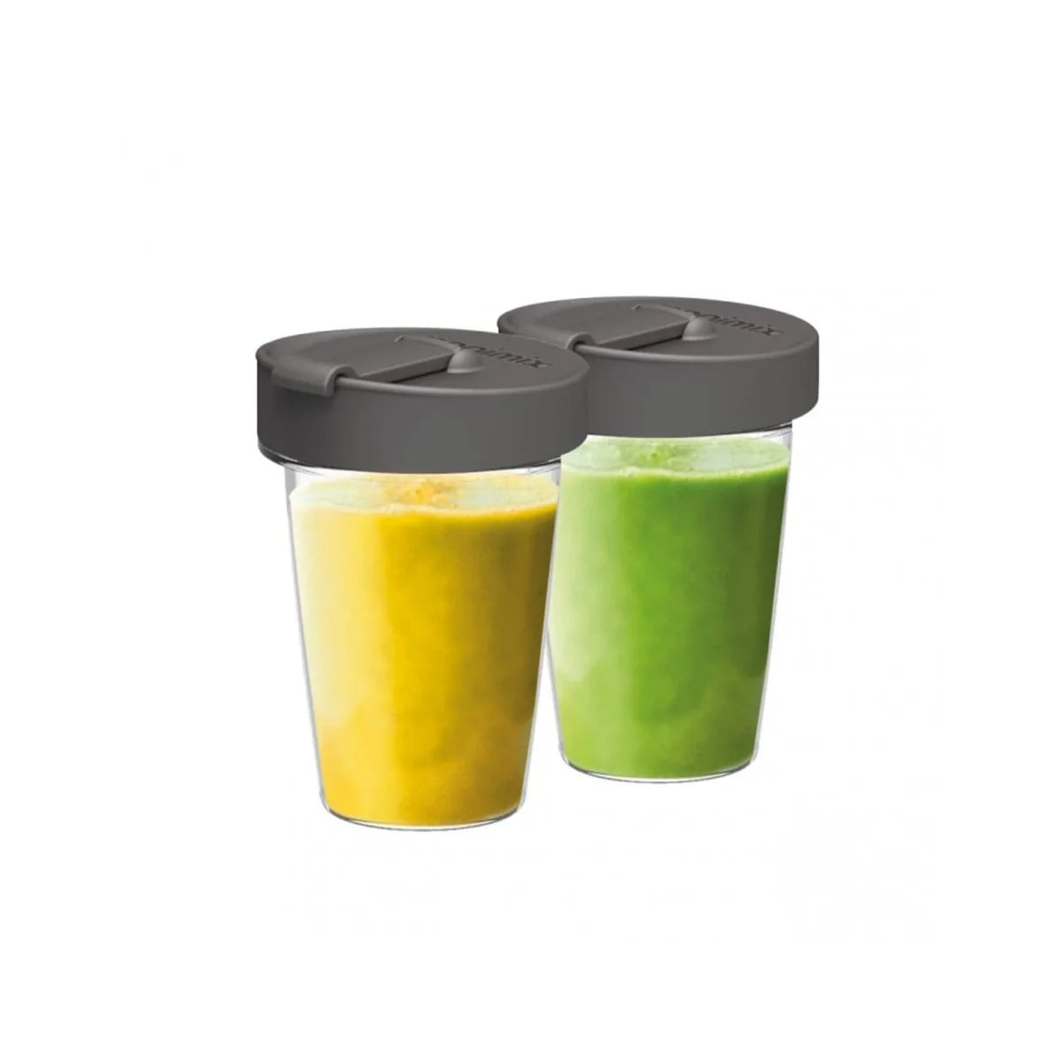 Magimix Set 2 Contenitori 400 ml in plastica con coperchio antigoccia, colore trasparente