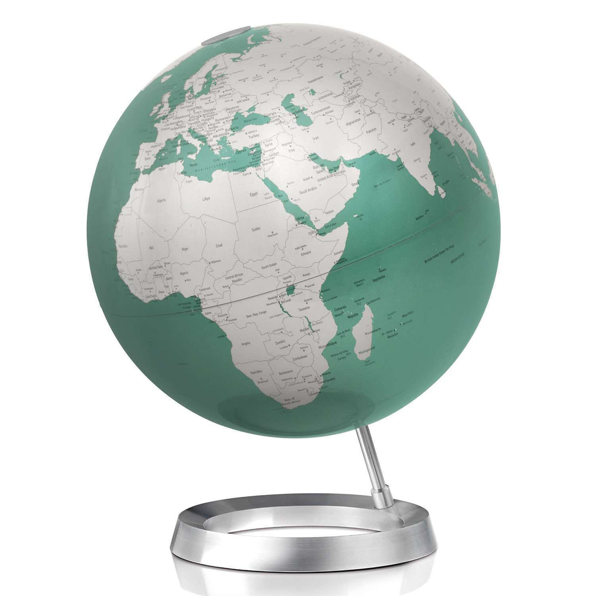 Atmosphere Full Circle Vision Mint — mappamondo verde menta su base cromata