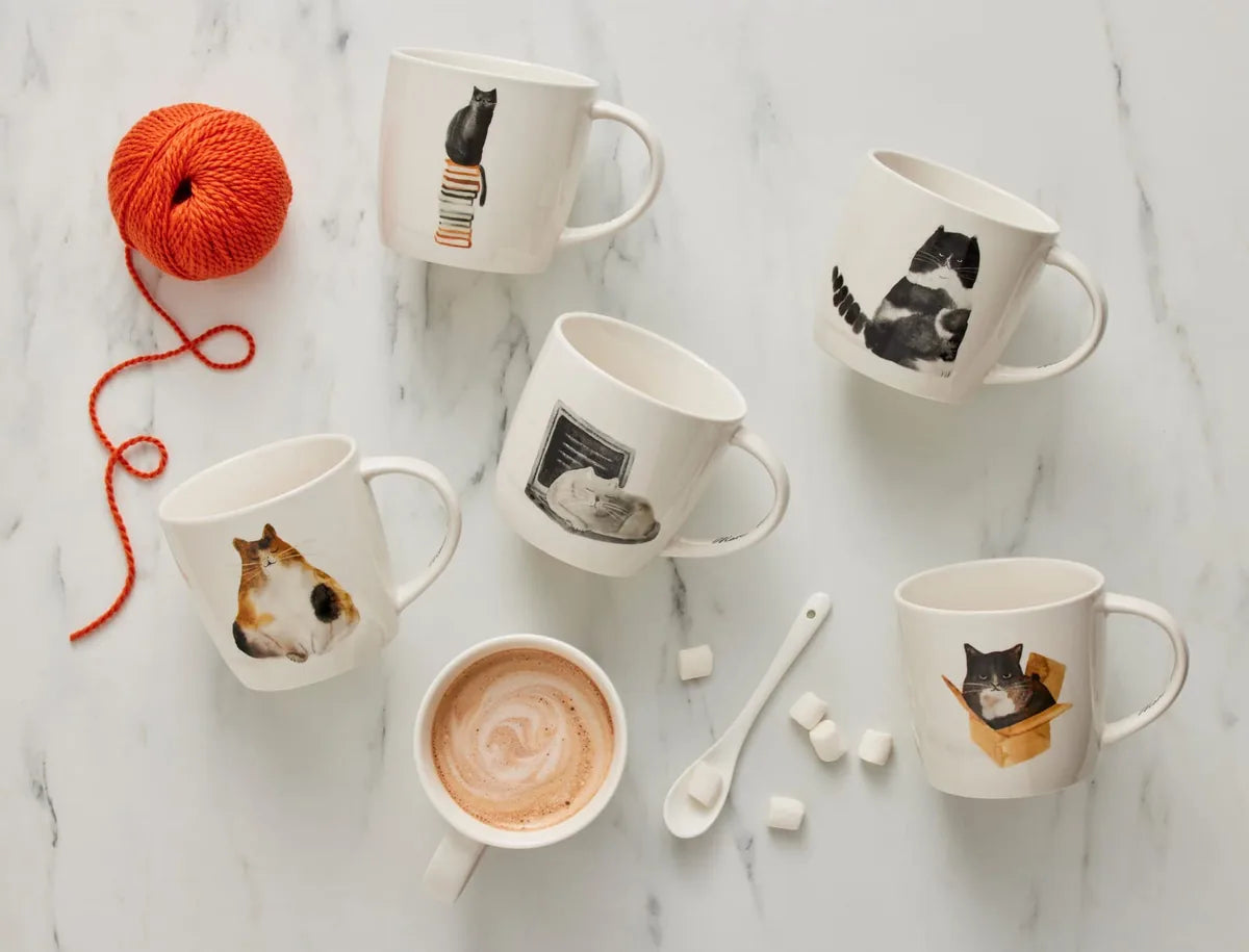 Maxwell & Williams tazza in porcellana 400ml Feline Friends multicolore con gatti