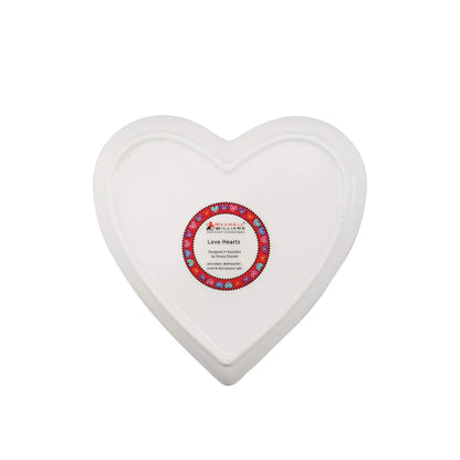 Maxwell & Williams piatto da contorno Love porcellana cuore rosso con mucche e fiori
