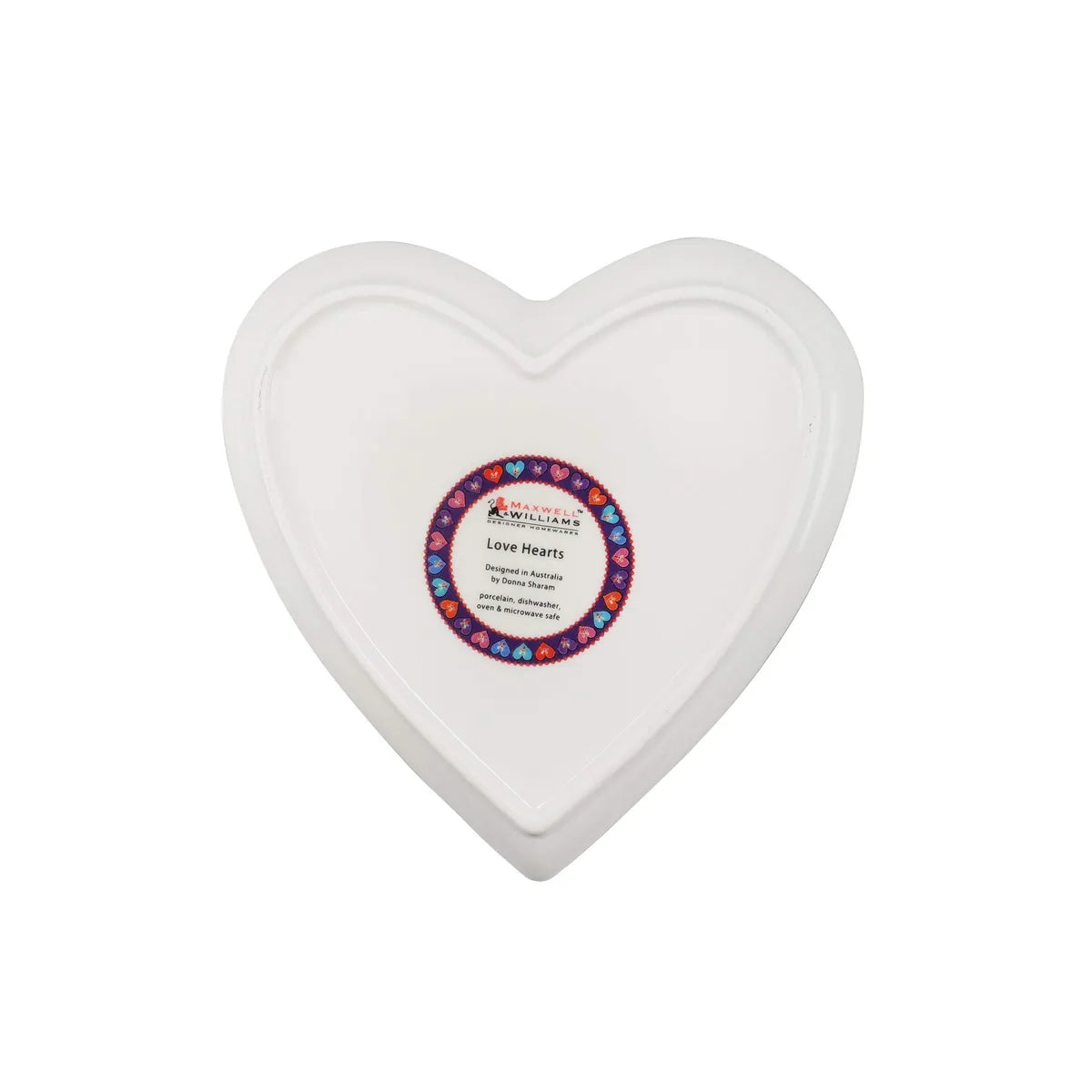 Maxwell & Williams piatto da contorno Love porcellana cuore rosso con mucche e fiori