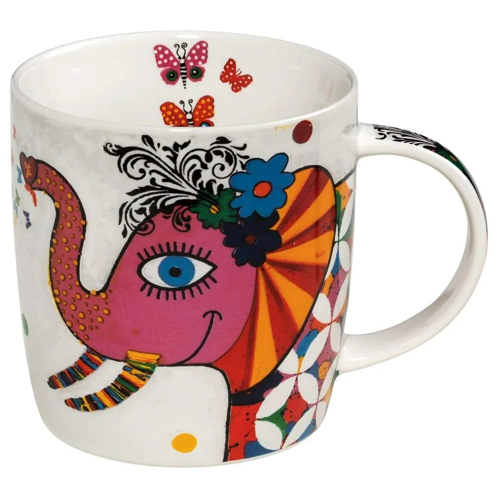 Maxwell & Williams tazza Betsy porcellana con disegno gufo Boobook colorato