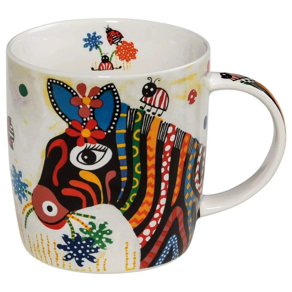 Maxwell & Williams tazza Betsy porcellana con disegno gufo Boobook colorato