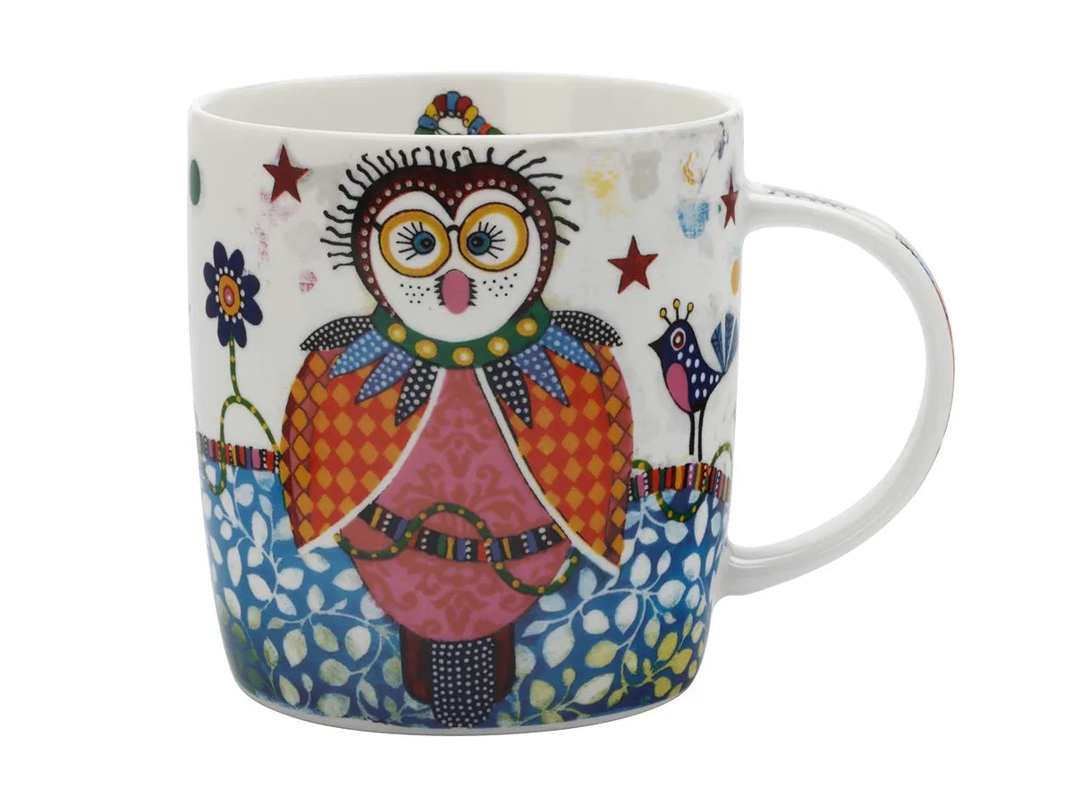 Maxwell & Williams tazza Betsy in porcellana con design Boobook colorato - Stilmobili