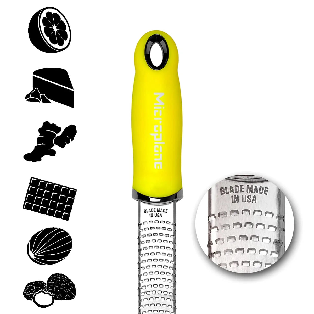 Microplane Zester grattugia acciaio inossidabile con manico ergonomico e cover protettiva