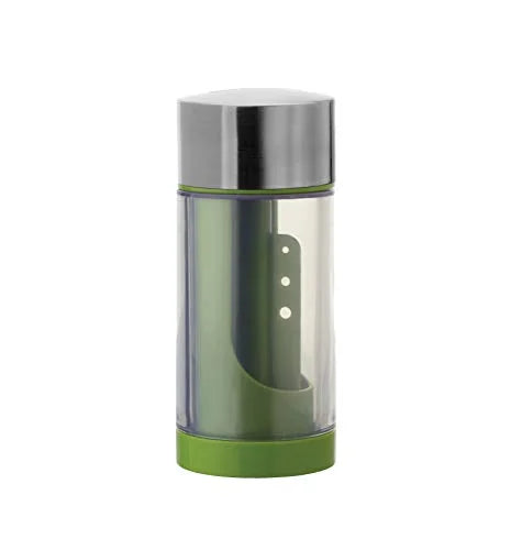 Microplane Macina Erbe 2in1 acciaio inossidabile argento con contenitore trasparente