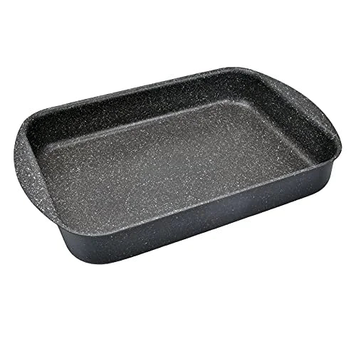 Moneta Lasagnera Etnea alluminio con rivestimento Hardoise effetto pietra 35x25 cm