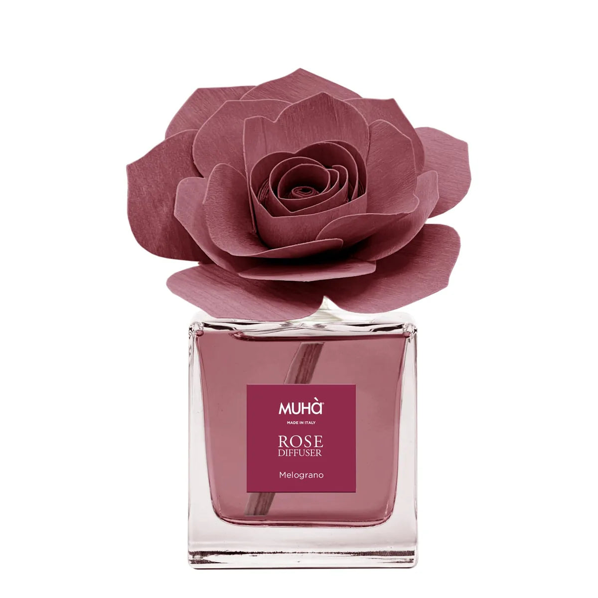 Muhà Melograno diffusore profumo 100ml vetro e legno betulla naturale - Stilmobili