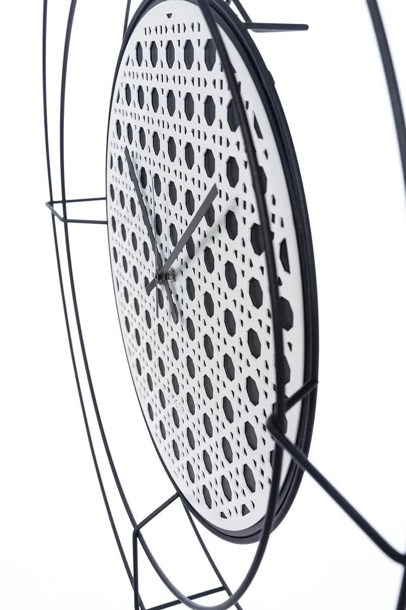 Arti & Mestieri orologio da parete design Nudo piccolo Vienna 50 cm nero oro laccato