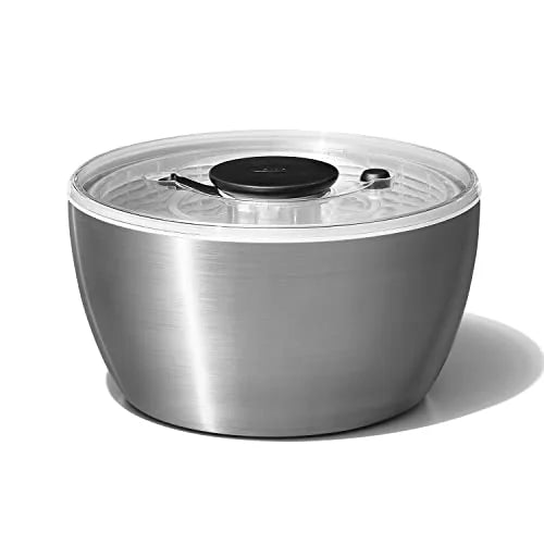 OXO centrifuga per insalata acciaio inox con base antiscivolo