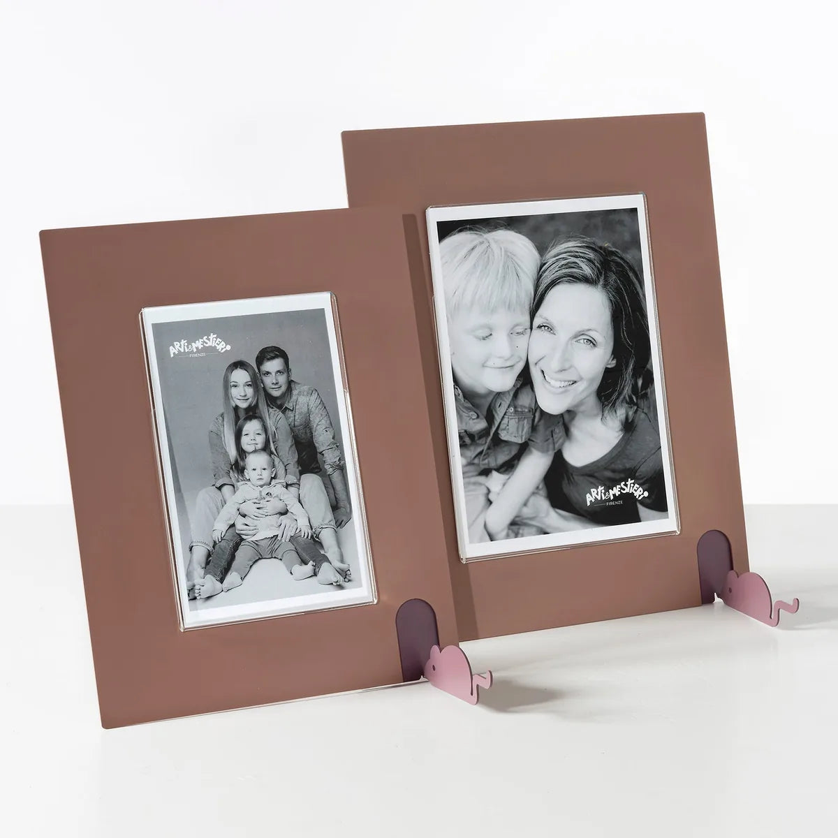 Arti & Mestieri Portafoto Topino Grande con sagoma di topolino, cornice minimalista in legno