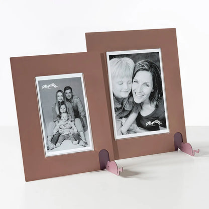 Arti & Mestieri Portafoto Topino Grande con sagoma di topolino, cornice minimalista in legno